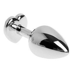 Meimei367 Heart Shaped Stainless Steel Jeweled Sexy Stimulation Toys For Adult 1 PC