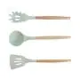 Silicone Kitchenware - Kitchen Wood Handle Silicone Kitchenware Set of 9 Pieces, Cooking Tools Spoon Shovel Baking Set Spatula, 9-piece set