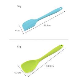 JunbosiKitchenware Color Silicone Kitchenware Set of 10 Non-Stickware Cutlery Set of Ten Sets Rubber Cooking Shovel Spoon Tool