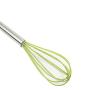 Manual Egg Beater Stainless Steel Kitchen Egg Beater 10 Inch Milk Bubbler Silicone Kitchenware (Color : Green)