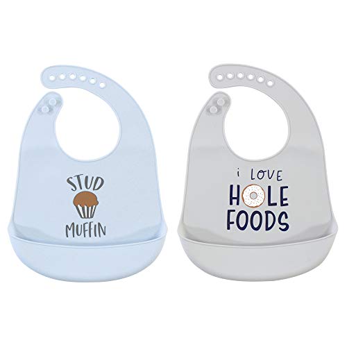 Hudson Baby Unisex Baby Silicone, Waterproof Bibs