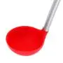 Prettyia 1 Set Silicone Mixing Spoon Soup Sauce Serving Cooking Utensil Heat Resistant Camping Cookware Kitchenware Tool