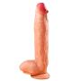 12 Inch Silicone Material Waterproof Female Mǎssǎger Lifelike D?ld? with Suction Cup Vibrant Toy