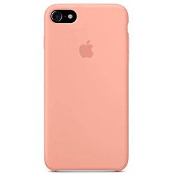 Kekleshell iPhone 8 Silicone Case 4.7", iPhone 7 Silicone Case, Soft Liquid Silicone Case with Soft Microfiber Cloth Lining Cushion -4.7inch (Orange Pink)