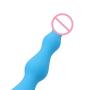 Knowwest New Waterproof Silicone ?màl Beads Massager B-ütt Plùg Sèx Products ?màl Six Toys