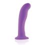 6&quot Platinum Silicone Dildo - G Spot Stimulating Curved Dong - Suction Cup Harness Compatible - Sex Toy for Women - Sex Toy for Adults (Purple)