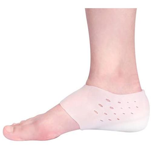 1 Inch Height Increase Insole - Invisible Heel Lift Pads - Silicone Gel Inserts Socks