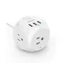 Power Strip with USB, Anker PowerPort Cube with 3 Outlets and 3 USB Ports, Portable, 5 ft Extension Cord, Overload Protection for iPhone XS/XR, Compact for Travel, Cruise Ship and Office