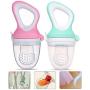 2 Pack Fresh Fruit Silicone Nipple Teething Toy-Fresh Fruit Feeder for kids  Bonus 3 Pcs Replacement Silicone Pouches