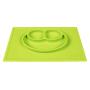 ezpz Happy Mat - One-Piece Silicone placemat + Plate (Lime)