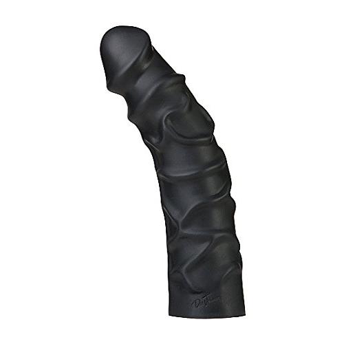 Doc Johnson Platinum Premium Silicone - Raging Hard-Ons - The Raging 8 Inch (8 in. Long and 2 in. Wide) - Heavily Veined - Dildo - Black