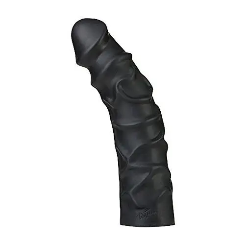 Doc Johnson Platinum Premium Silicone - Raging Hard-Ons - The Raging 8 Inch (8 in. Long and 2 in. Wide) - Heavily Veined - Dildo - Black