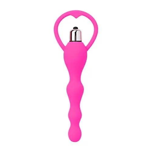 Silicone AnalBeadsMassagerPlugDildoButt Hook Trainer Toys for Lover Pink