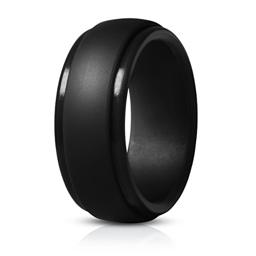 Saco Band Silicone Rings Men - 7 Rings / 1 Ring Rubber Wedding Bands
