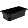 Carlisle 3066103 StorpPlus Third Size Food Pan, Polycarbonate, 4" Deep, Black