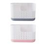 Storage Box Basket Rack Bag, Self-adhesive Detachable Plastic Cutlery Drain Rack Kitchenware Storage Box