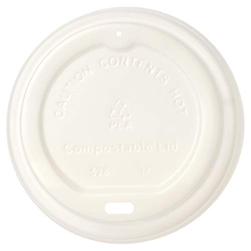 AmazonBasics Compostable PLA Hot Cup Lid for 10 oz -20 oz cup, 500-Count