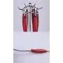 KITCHENWARE: STAINLESS STEEL RED SILICONE HANDLE 6PCS COOKING UTENSIL SET