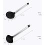 JunbosiKitchenware High Temperature Silicone Kitchenware 8 Piece Set Stainless Steel Handle Silicone Spatula Fishing Fence Food Clip Egg Beater