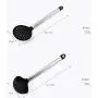 JunbosiKitchenware High Temperature Silicone Kitchenware 8 Piece Set Stainless Steel Handle Silicone Spatula Fishing Fence Food Clip Egg Beater