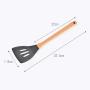 Silicone Kitchenware Set of 8 Kitchen Cooking Spoon Shovel Wood Shovel Set Silicone Spatula Kitchenware Set
