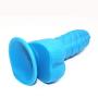 7 inch Silicone Massager Wand Lifelike Massage Toys Soft Wand Beautiful Colorful (Blue)