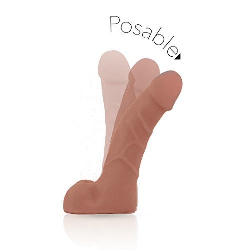 7" Realistic Sensa Feel Dual Density Dildo - Flexible Spine Cock and Balls Dong - - Sex Toy for Women -Sex Toy for Adults (Latin)