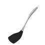 Silicone kitchenware set of 2 non-stick special heat-resistant cooking spatula soup spoon spatula,Black,spatula