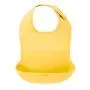 OXO Tot Waterproof Silicone Roll Up Bib with Comfort-Fit Fabric Neck, 2 Pack, Yellow/Aqua Pattern