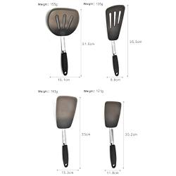 Silicone spatula set Heat resistant Not sticky Kitchenware Stainless steel and silicone For cooking, flipping and pressing