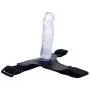 HYLHYL5-F Cl-ǐt Suckěr Female Realistic Lifelike for Women Silicone Adult Toys with Strong Suction Cup Blue PVC+ Leather Pants (20cm/7.87")