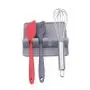 BESTONZON 2PCS Silicone Kitchen Utensil Rest Square Heat Resistant Ladle Fork Mat Spoon Rest Kitchenware Drying Mat (Grey)