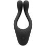 Doc Johnson TRYST - Multi Erogenous Zone Silicone Vibrator and C-Ring - Focused Stimulation For Both Partners - Synergistic Vibrations - Black