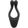 Doc Johnson TRYST - Multi Erogenous Zone Silicone Vibrator and C-Ring - Focused Stimulation For Both Partners - Synergistic Vibrations - Black