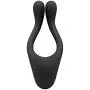 Doc Johnson TRYST - Multi Erogenous Zone Silicone Vibrator and C-Ring - Focused Stimulation For Both Partners - Synergistic Vibrations - Black