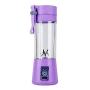Portable Blender Electric Mixer Food Processor Usb Juicer Mini Blenders Small Food Smoothie Maker Bottle Mix Fruit Blade Jam,Purple 6 Blade