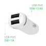 Car Charger USB iPhone Charger - by TalkWorks | 17W/3.4A | Dual Port USB with 5ft Lightning Cable | Apple MFI Certified For iPhone XS / XS Max / XR / X / 8 / 7 / 6 / SE / 5 / iPad, iPod - White
