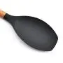 Silicone Kitchenware 9 Pieces of Gray Silicone and Wooden Kitchen Utensils Set Including Kitchen Bucket, Kitchenware