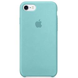 Kekleshell iPhone 8 Silicone Case 4.7", iPhone 7 Silicone Case, Soft Liquid Silicone Case with Soft Microfiber Cloth Lining Cushion -4.7inch (Sea Blue)