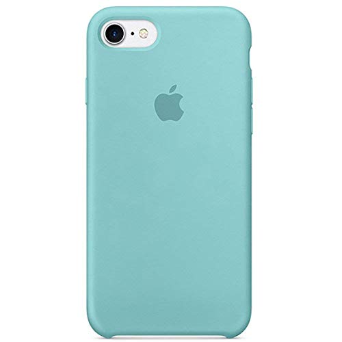 Kekleshell iPhone 8 Silicone Case 4.7", iPhone 7 Silicone Case, Soft Liquid Silicone Case with Soft Microfiber Cloth Lining Cushion -4.7inch (Sea Blue)