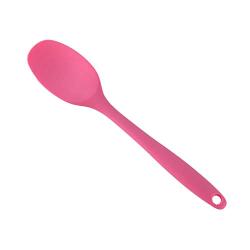 Silicone Spoon,Kitchen Mini Silicone Spoon Colorful Heat Resistant Spoons Bakeware Kitchenware Cooking Tools (Pink)