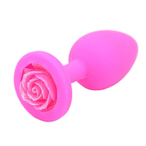 Guiseniour Back Trainer Silicone Rose Plugs Stimulation for Starter Beginner Men Women Have Fun Adult Toys