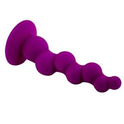 Zcargel High Quality Sucker Design Soft Silicone Anal Butt Plug,Beads Bum Thrusting Sex Toys for Adult