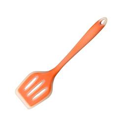 Silicone leakage shovel Kitchenware Turner spatula High temperature resistance Food grade Nonstick spatula Cooking utensils,Orange