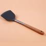 Flybloom Stainless Steel Kitchen Spatula Shovel Spoon Set Silicone Handle Spatula Non-slip Home Restaurant Cooking Shovel Soup Spoon Kitchenware,Spatula