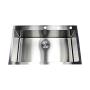 Single Sink 36 Inch Drop In Topmount Stainless Steel Kitchen Sink Package 16 Gauge Single Bowl Basin w/ 9 Gauge Deck Complete Sink Pack pppp107