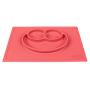 ezpz Happy Mat - One-piece silicone placemat + plate (Coral)