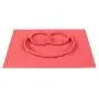 ezpz Happy Mat - One-piece silicone placemat + plate (Coral)