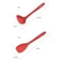 JunbosiKitchenware Silicone Kitchenware Set Kitchenware Anti-Scalding High Temperature Non-Stick Spatula Colander 10 Piece Set,Gray