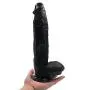12in Body-Safe Silicone Luxury High Quality Black Huge D?ld? Waterproof Hands-Free Massage Wand Toys